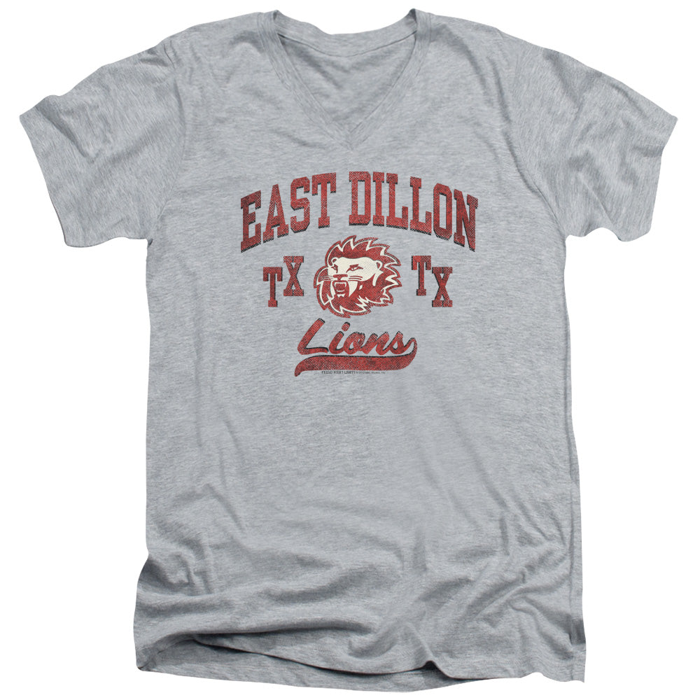 Friday Night Lights/athletic Lions - S/s Adult V-neck 30/1 - Athletic Heather