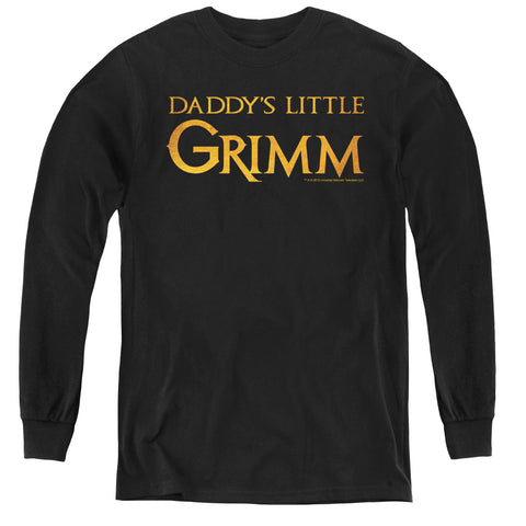 Grimm/daddys Little Grimm - Youth Long Sleeve Tee - Black - Lg - Black