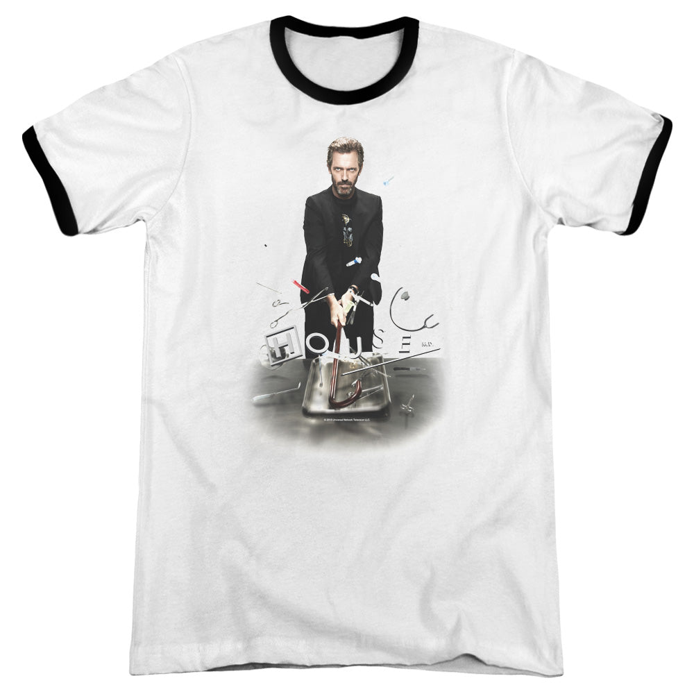 House/hit It - Adult Ringer - White/black