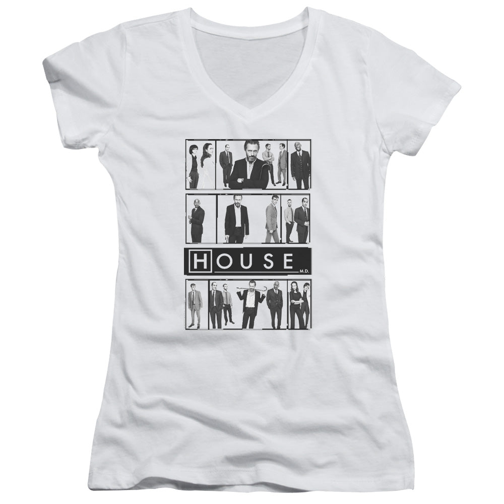 Juniors Sheer Cap Sleeve V-Neck