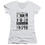 Juniors Sheer Cap Sleeve V-Neck