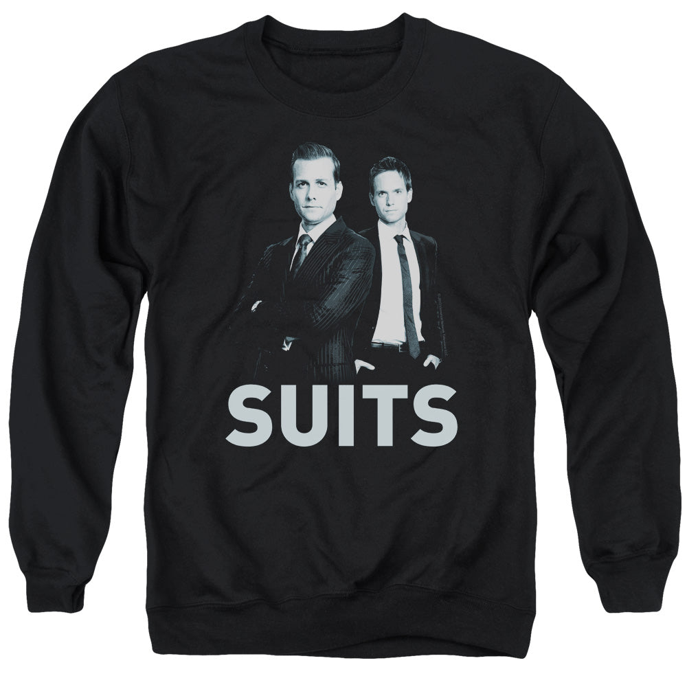 Suits/partners - Adult Crewneck Sweatshirt - Black