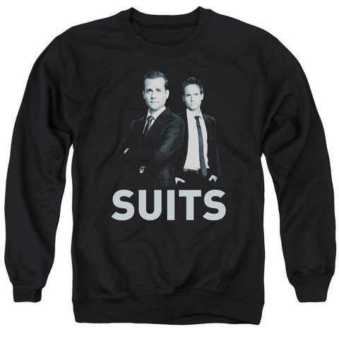 Suits/partners - Adult Crewneck Sweatshirt - Black