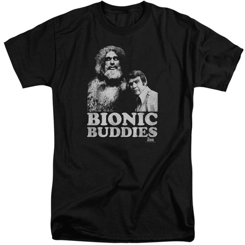 Six Million Dollar Man/bionic Buddies-s/s Adult Tall-black