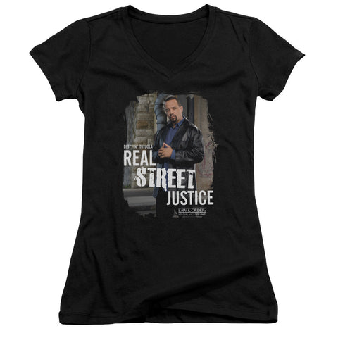 Juniors Sheer Cap Sleeve V-Neck