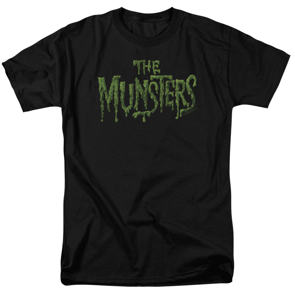 The Munsters/distress Logo - S/s Adult 18/1 - Black