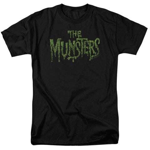 The Munsters/distress Logo - S/s Adult 18/1 - Black