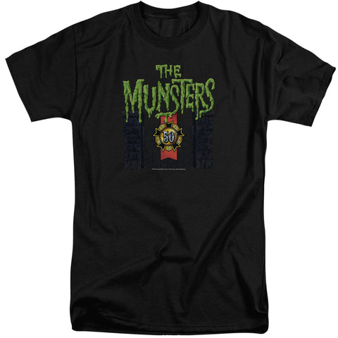 The Munsters/50 Year Logo-s/s Adult Tall-black