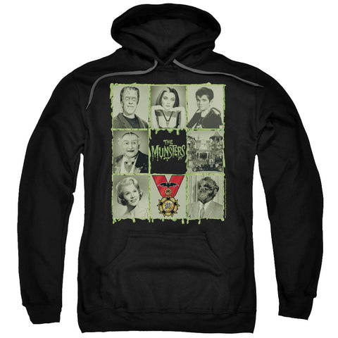 The Munsters/blocks-adult Pull-over Hoodie-black