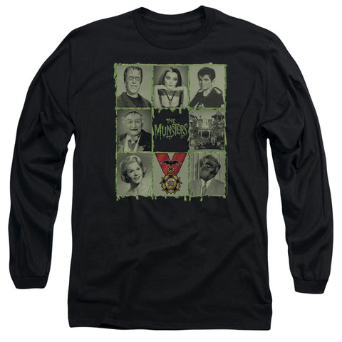 The Munsters/blocks-l/s Adult 18/1-black