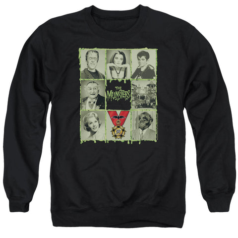 The Munsters/blocks - Adult Crewneck Sweatshirt - Black