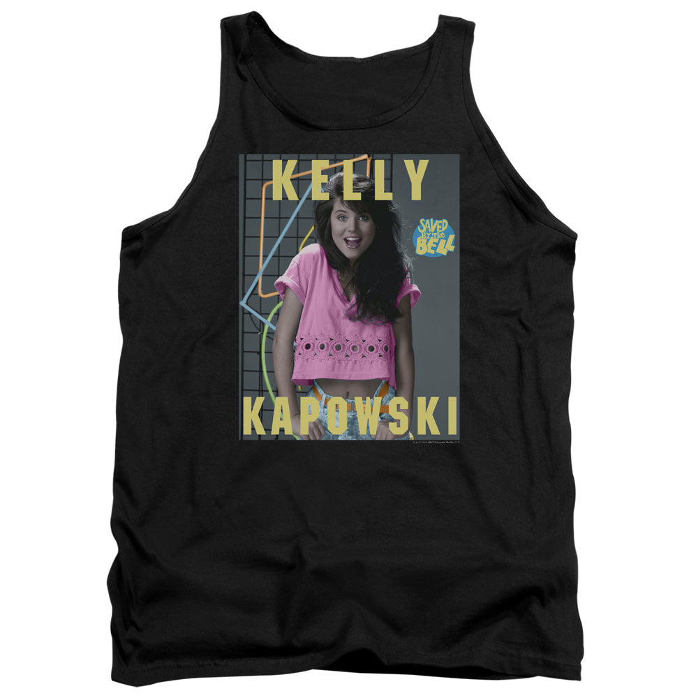 Saved By The Bell/kelly Kapowski-adult Tank-black