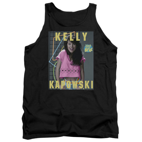 Saved By The Bell/kelly Kapowski-adult Tank-black