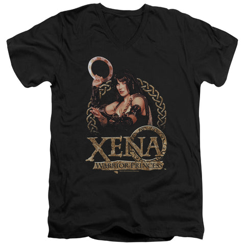 Xena/royalty-s/s Adult V-neck 30/1-black