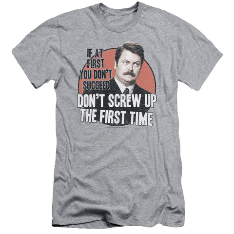 Parks And Rec/dont Screw Up-s/s Adult 30/1-athletic Heather