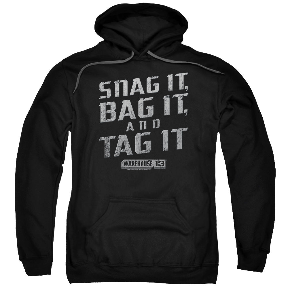 Warehouse 13/snag It-adult Pull-over Hoodie-black