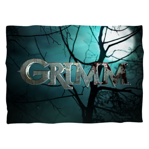 Grimm/logo (front/back Print)-pillow Case-white