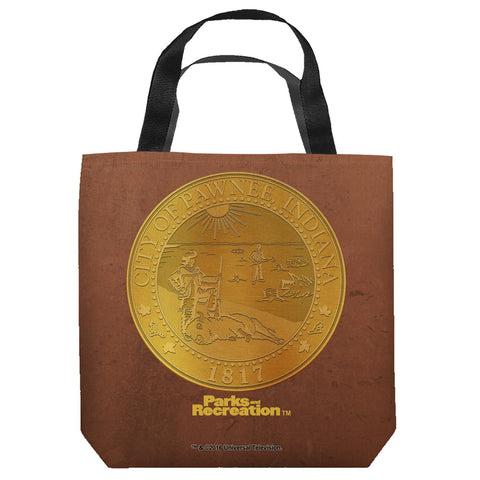 PARKS AND REC-PAWNEE SEAL - TOTE BAG - 16x16