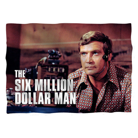 Six Million Dollar Man/steve Austin (front/back Print)-pillow Case-white