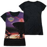 Junior Cap Sleeve 100% Poly Black Back