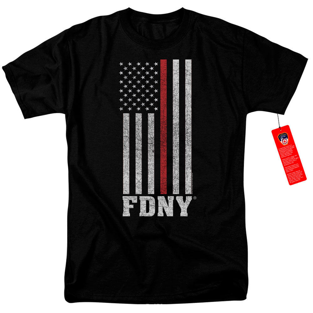New York City/thin Red Line-s/s Adult 18/1-black
