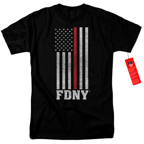 New York City/thin Red Line-s/s Adult 18/1-black