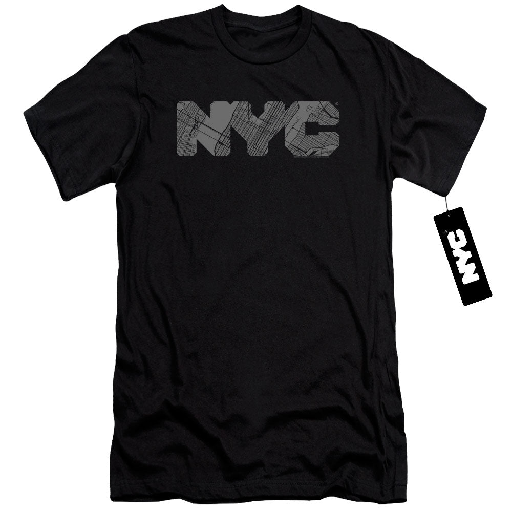 New York City/nyc Map Fill-s/s Adult 30/1-black