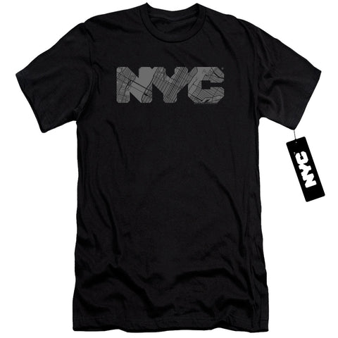 New York City/nyc Map Fill-s/s Adult 30/1-black