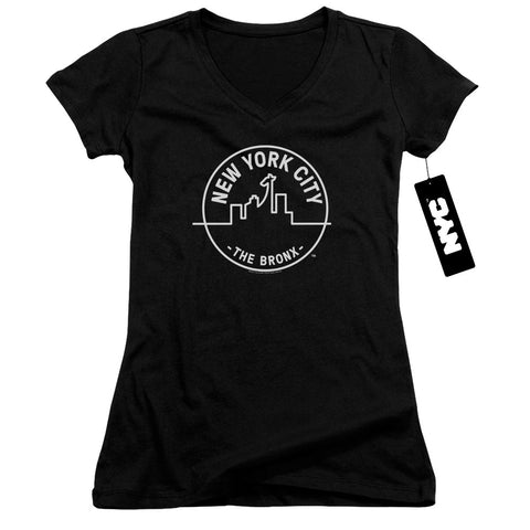 New York City/see Nyc Bronx-junior V-neck-black