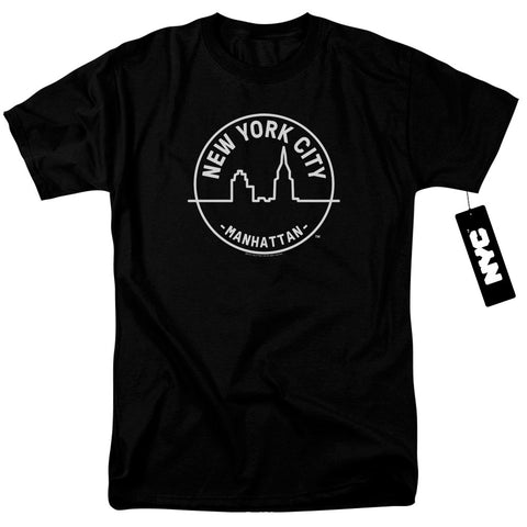 New York City/see Nyc Manhattan-s/s Adult 18/1-black