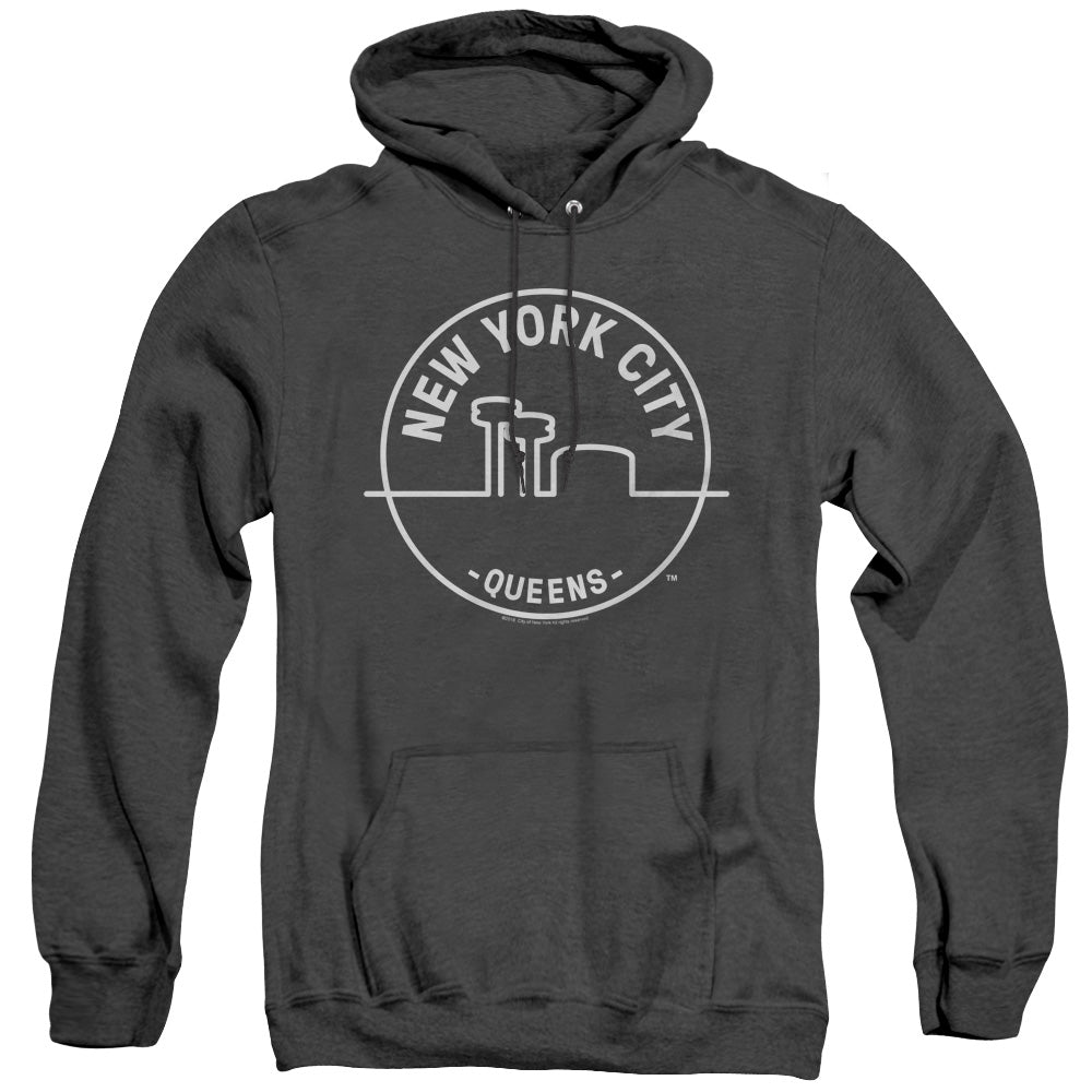 New York City/see Nyc Queens-adult Heather Hoodie-black