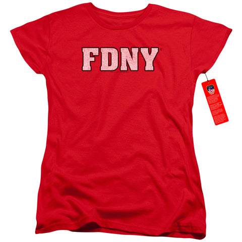 New York City/fdny-s/s Women's Tee-red