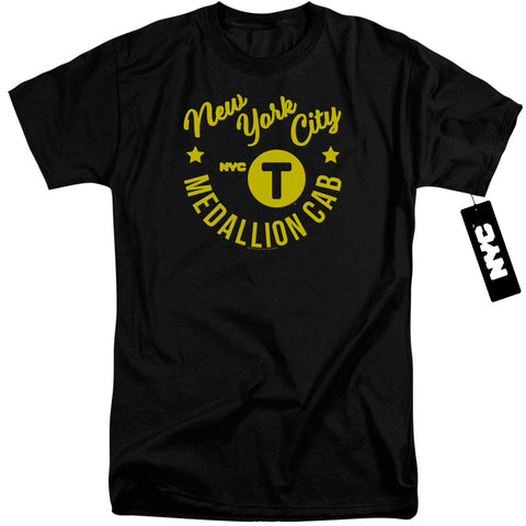 New York City/nyc Hipster Taxi Tee-s/s Adult Tall 18/1-black
