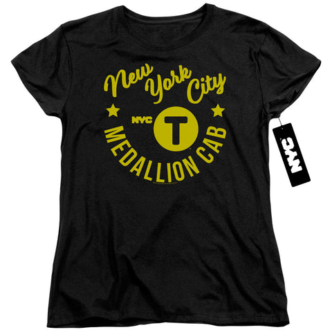 New York City/nyc Hipster Taxi Tee-s/s Women's Tee-black
