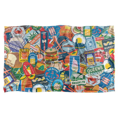 New York City/eating Nyc-silky Touch Blanket-white