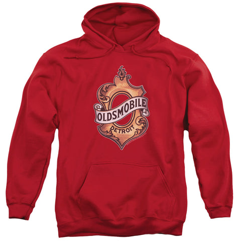 Oldsmobile/detroit Emblem-adult Pull-over Hoodie-red