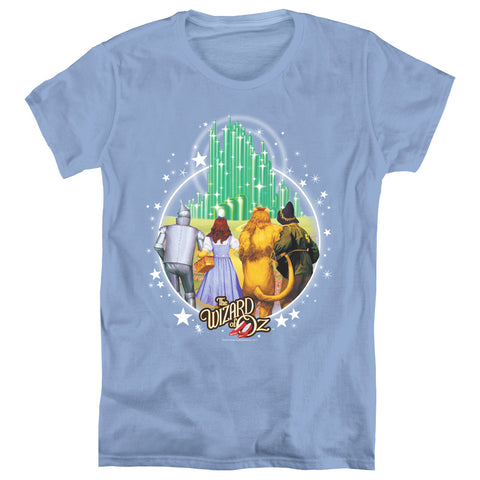 Wizard Of Oz/emerald City-s/s Womens Tee-carolina Blue