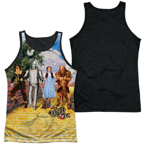 Adult 100% Poly Tank Top Black Back