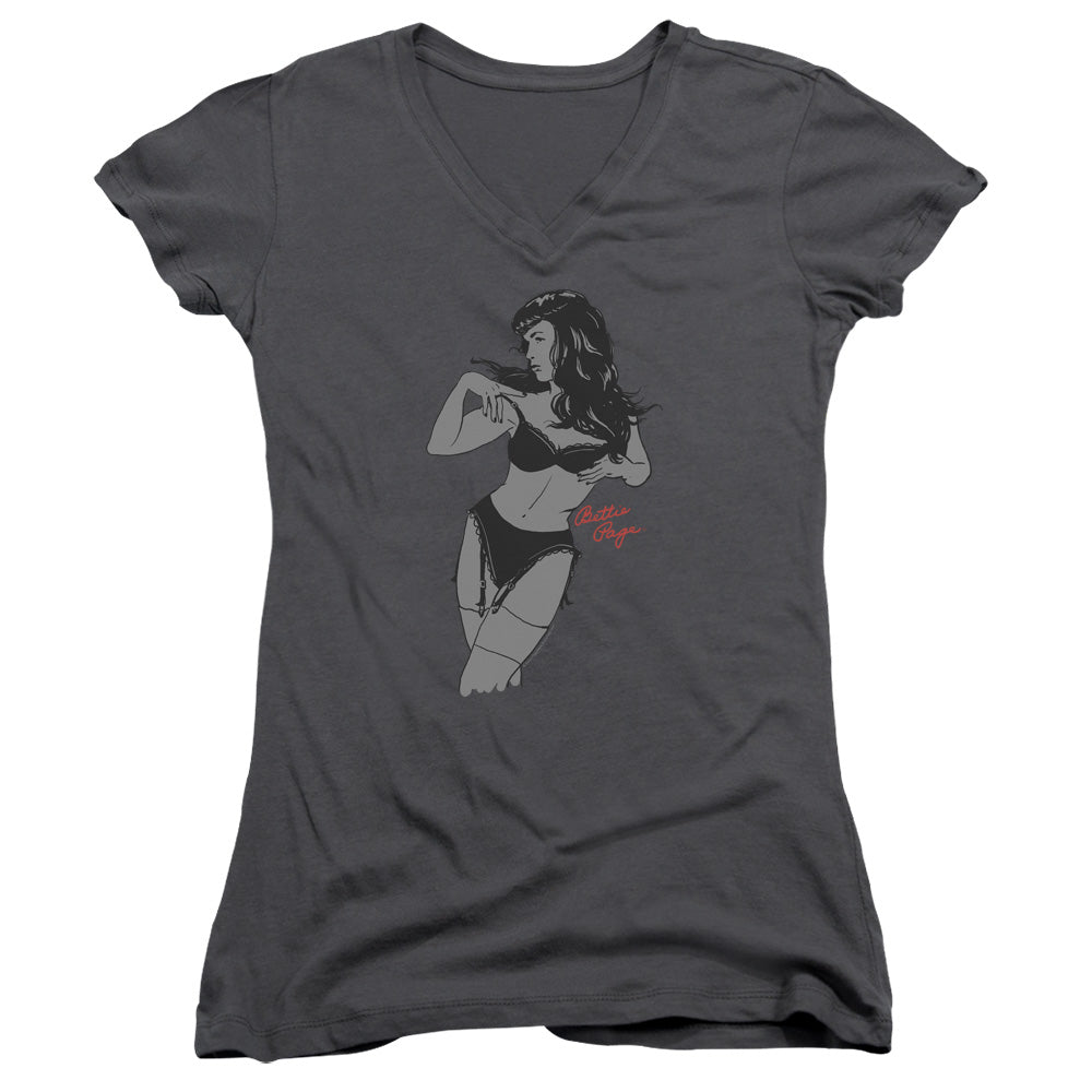 Juniors Sheer Cap Sleeve V-Neck