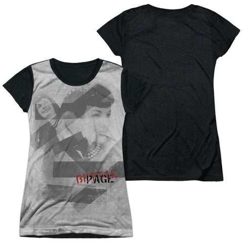 Junior Cap Sleeve 100% Poly Black Back