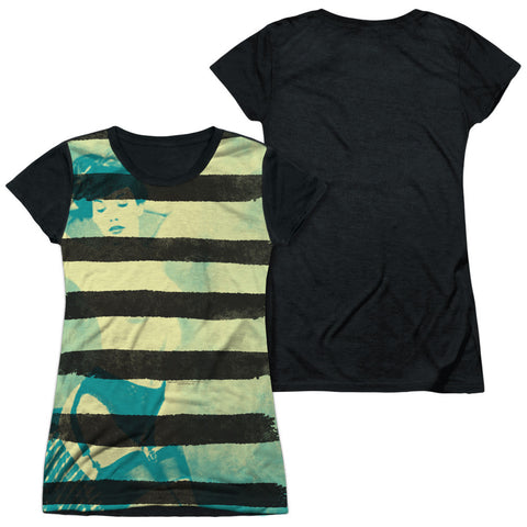 Junior Cap Sleeve 100% Poly Black Back
