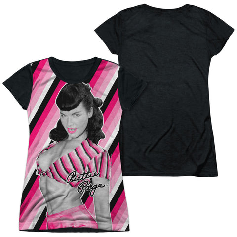 Junior Cap Sleeve 100% Poly Black Back