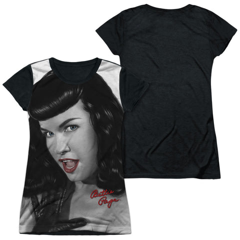 Junior Cap Sleeve 100% Poly Black Back