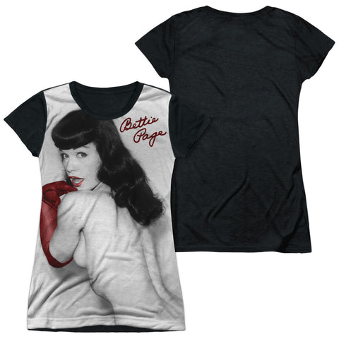 Junior Cap Sleeve 100% Poly Black Back