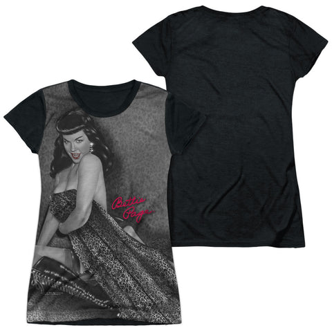 Junior Cap Sleeve 100% Poly Black Back