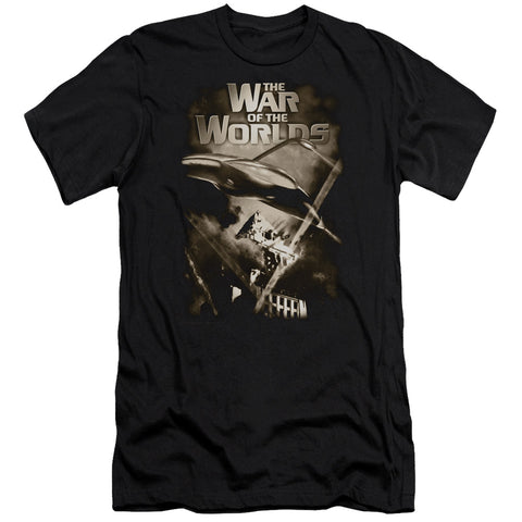 War Of The Worlds/death Rays-premuim Canvas Adult Slim Fit 30/1-black