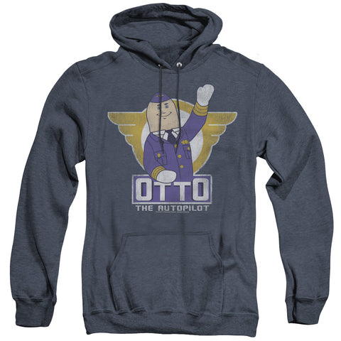 Airplane/otto - Adult Heather Hoodie - Navy