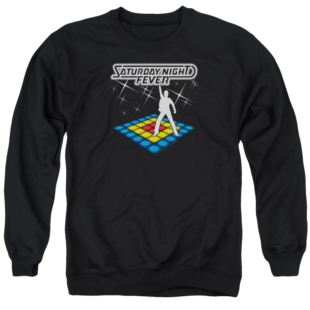 Saturday Night Fever/should Be Dancing - Adult Crewneck Sweatshirt - Black