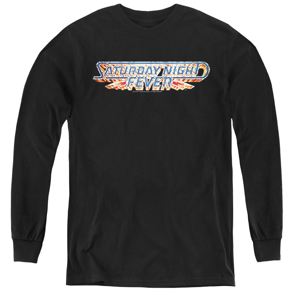 Saturday Night Fever/logo - Youth Long Sleeve Tee - Black
