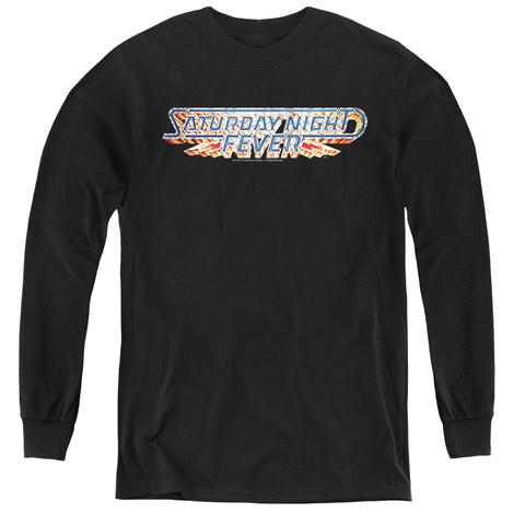 Saturday Night Fever/logo - Youth Long Sleeve Tee - Black